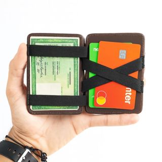 Carteira Masculina Porta Cartão Cnh Dinheiro Couro Marrom em Oferta na Shopee