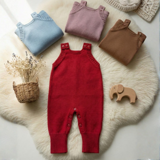 Macacão Jardineira Recem Nascido Tricot Premium AntiAlérgico Bebê Menina Menino em Oferta na Shopee