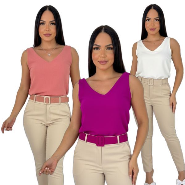 Blusa Feminina Elegante  Alça Grossa Duna em Oferta na Shopee