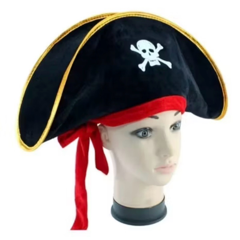CHAPÉU DE PIRATA COM LENÇO | FANTASIA PIRATA | CHAPÉU | CARNAVAL | FESTA