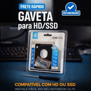 Adaptador Case Caddy 9.5mm Ssd Sata 2.5 Gaveta Notebook - Expanda o Armazenamento do Seu Notebook! em Oferta na Shopee