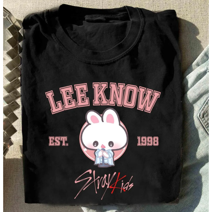 Camiseta Stray Kids Bang Chan Hyunjin Felix Lee Know K-Pop Lee Know