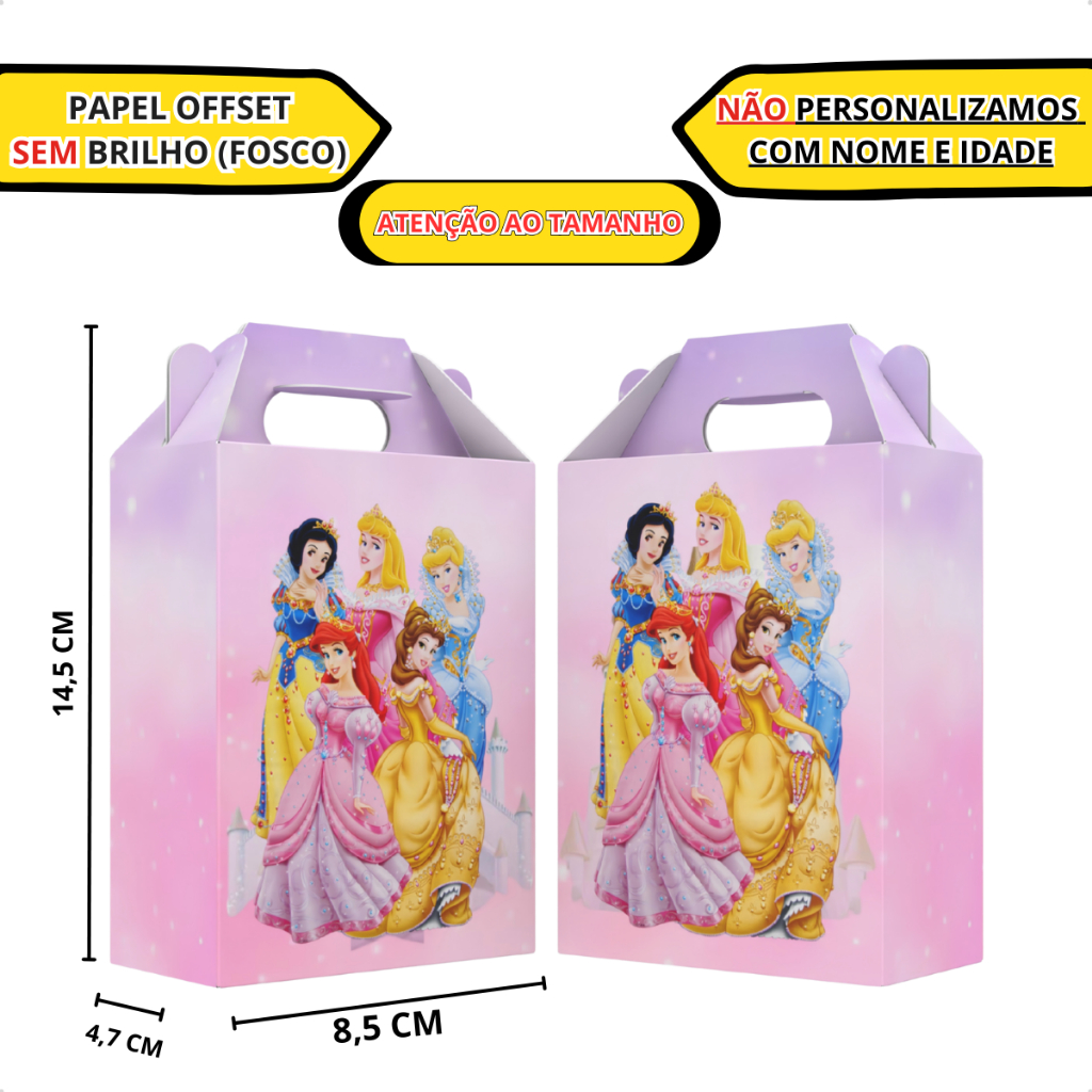 Lembrancinha Princesas Maletinha Aniversario Festa infantil