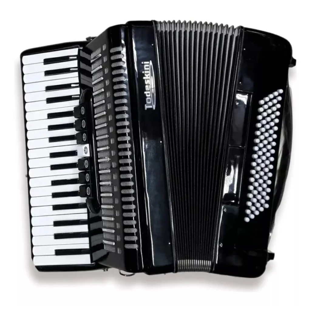 Acordeon Sanfona Gaita 80 Baixos 7 Registro c/NF-e + Caixa Case e correias