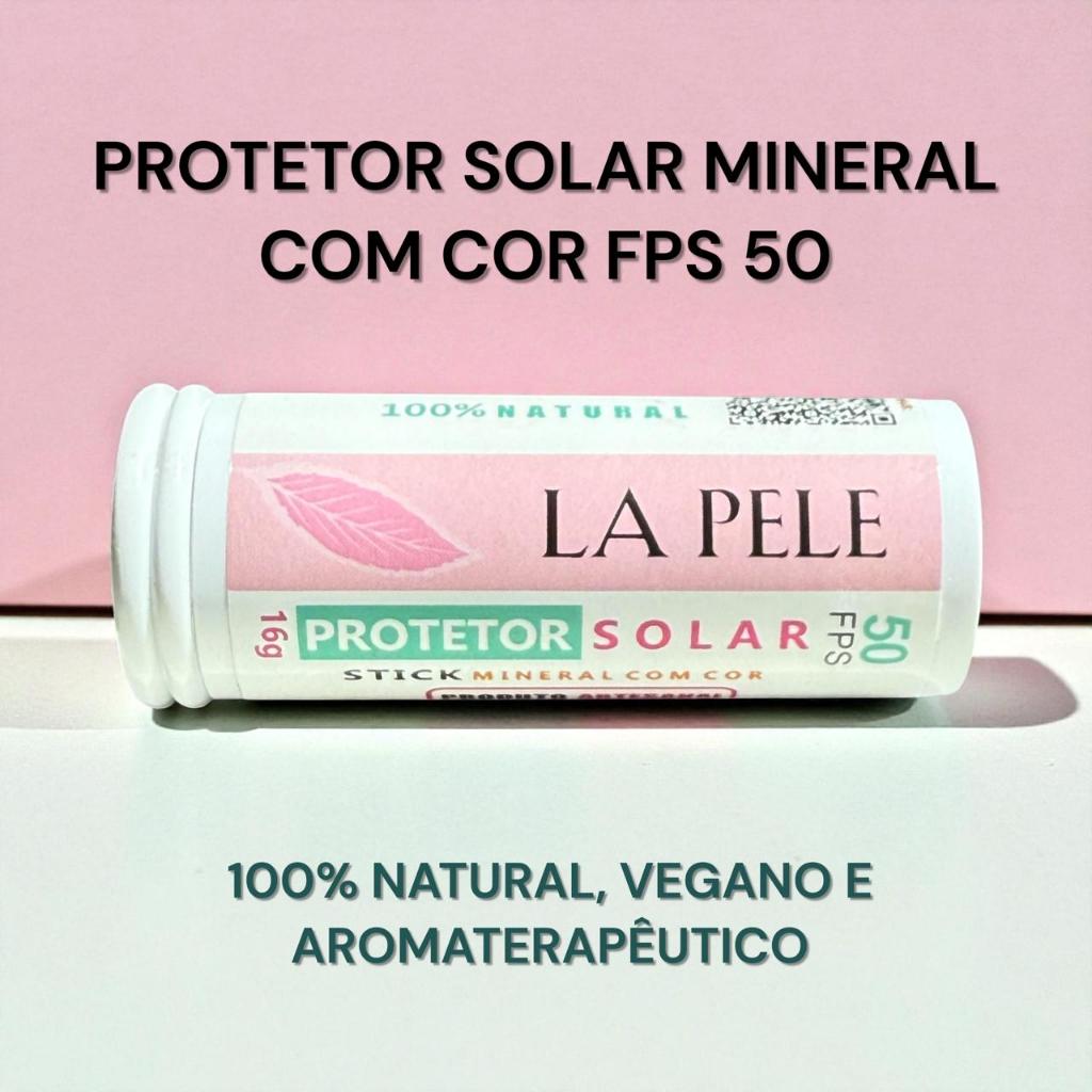 Protetor Solar Mineral com Cor Stick FPS 50 100% NATURAL E ORGÂNICO