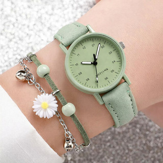 RELÓGIO VERDE FEMININO E ELEGANTE, KIT RELÓGIO - PULSEIRA - Elegance Green Nature