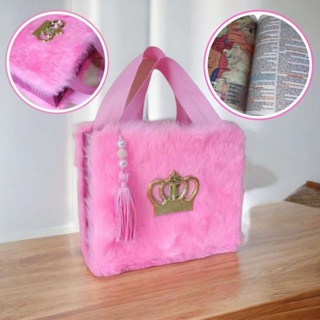 Bíblia Infantil  com alça Rosa  pequena Glitter/ Brilho  coroa com pingente  Bíblia Criança menina Evangélica em Oferta na Shopee