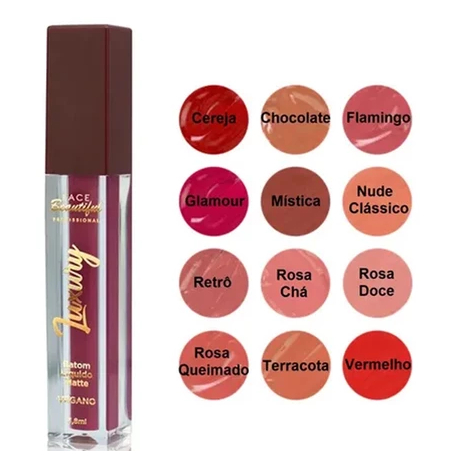 Batom Líquido Matte Vegano Luxury 3,8ml - Face Beautiful