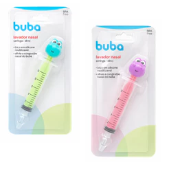 LAVADOR NASAL BUBA BEBÊ INFANTIL SERINGA COM BICO DE SILICONE REUTILIZÁVEL ZOO DINO LEÃO UNICÓRNIO