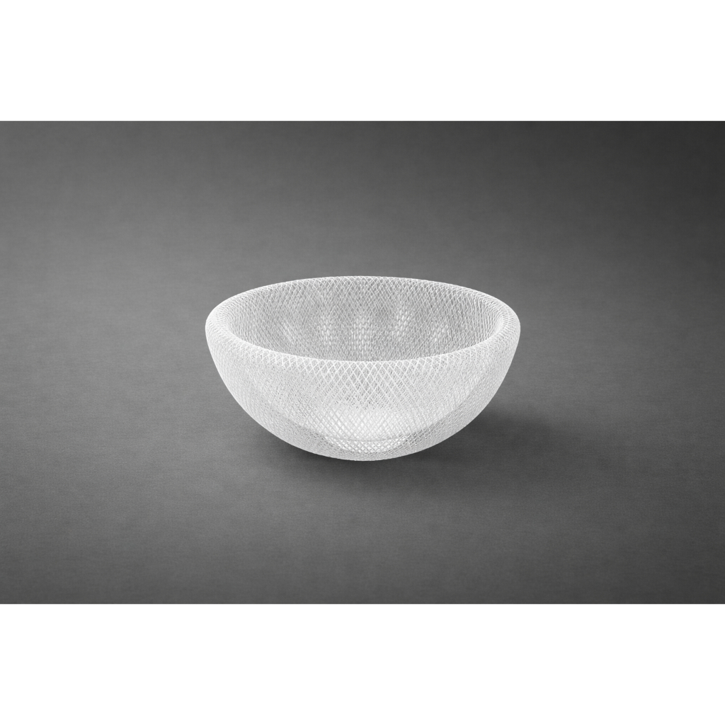 Fruteira Centro de Mesa de Metal Branco 30x15cm