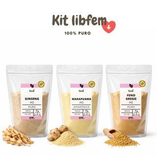 Kit ginseng pó, marapuama pó e feno grego pó em Oferta na Shopee