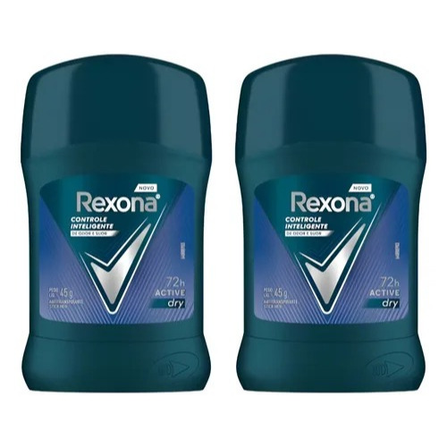 Rexona Men Active Dry Stick 45g Antitranspirante 72h – Kit com 2 Unidades