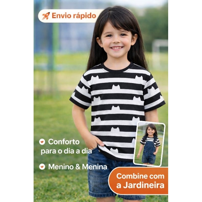 Camisa T-shirt infantil / Confortável/ A casa mágica da Gabby / Lilo & Stich