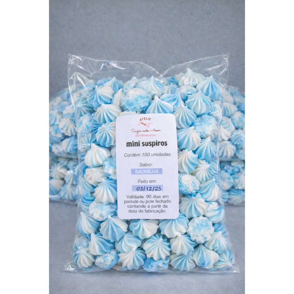 Mini Suspiros Mesclados Coloridos Para Montagem de Lembrancinhas - (100 Unidades) em Oferta na Shopee