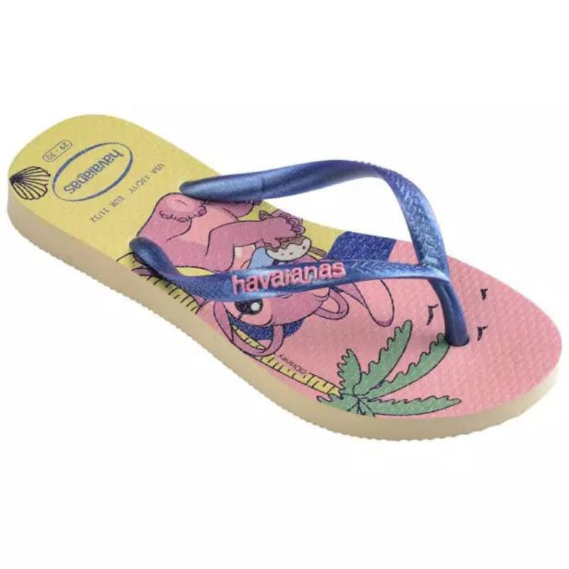 Chinelo Havaianas Slim Stitch e Angel Original Disney Kids - Lilo & Stitch