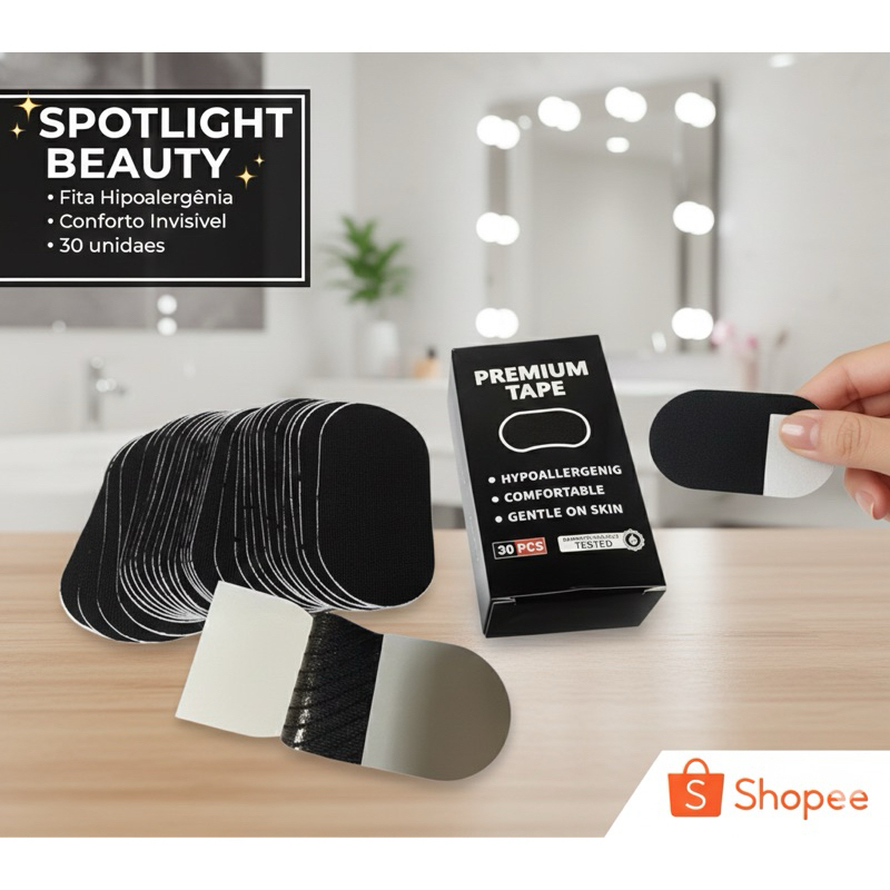 Fita Premium para Boca Dormir | 30 Unidades | Hipoalergênica, Confortável e Suave na Pele