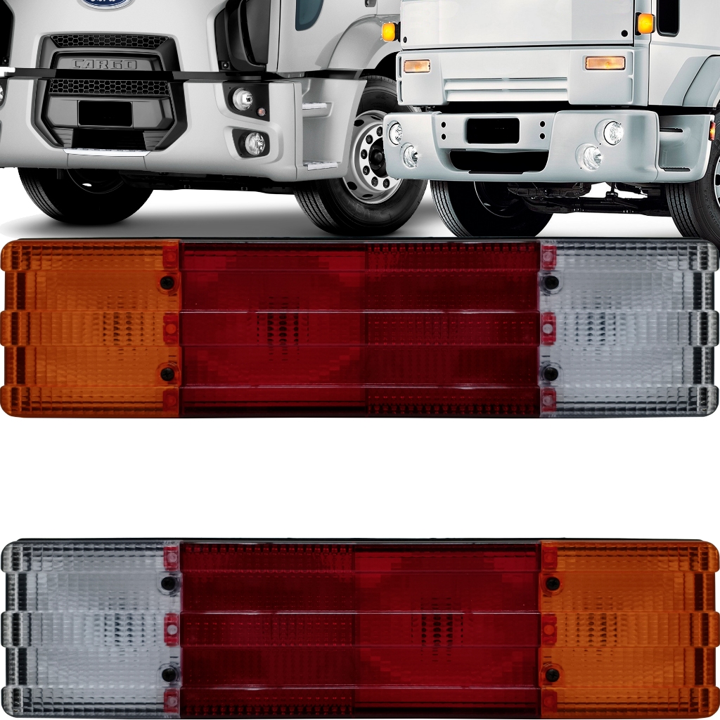 Lanterna Traseira Para Ford Cargo Sinaleira Completa Caminhão Jogo 2 Peças