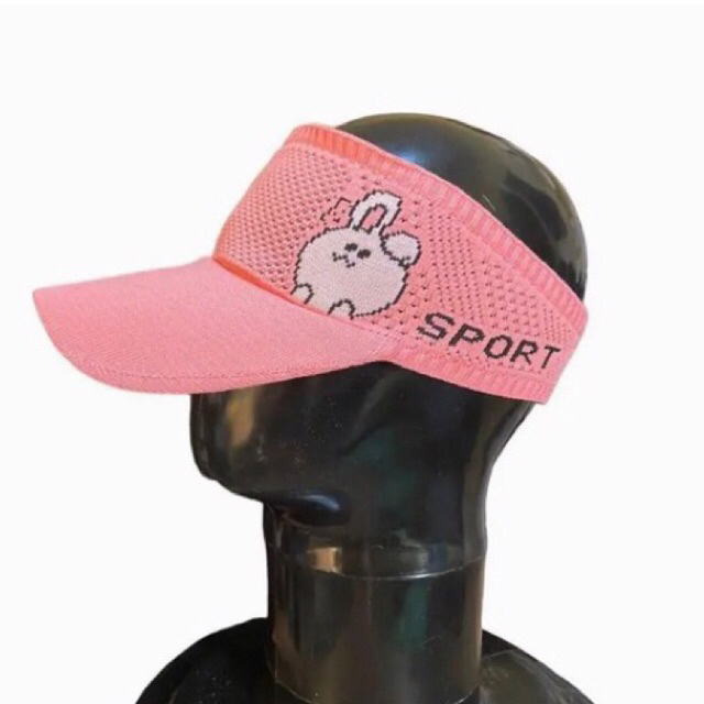 Boné Viseira Infantil Rosa Tricô Elástico Praia 56cm 2026 Sol Praia