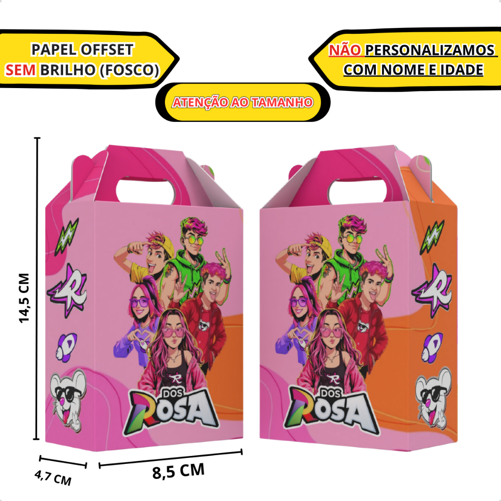 Lembrancinha Clube dos Rosa Maletinha Aniversario Festa infantil em Oferta na Shopee