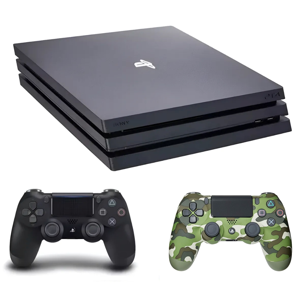 Playstation 4 Pro Ps4 1TB + 2 Controles Original Semi Novo