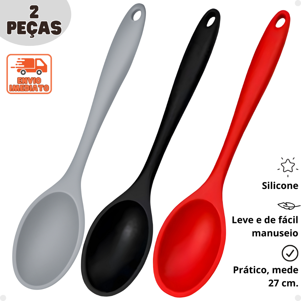 Kit 2 Colher de Silicone para Arroz Grande, entre os melhores utensílios para cozinha em Oferta na Shopee