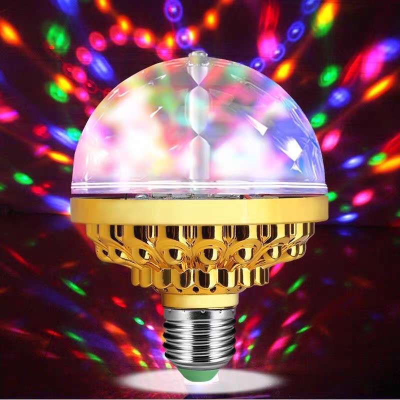 Lâmpada Bola Giratória RGB Luz De LED Estágio Para Disco Club Festa em Oferta na Shopee