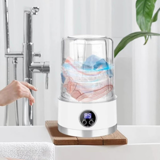 Mini Máquina de Lavar 1000ml Compacta Recarregável para Peças Íntimas Roupas Leves Meias e Bebê Portátil em Oferta na Shopee