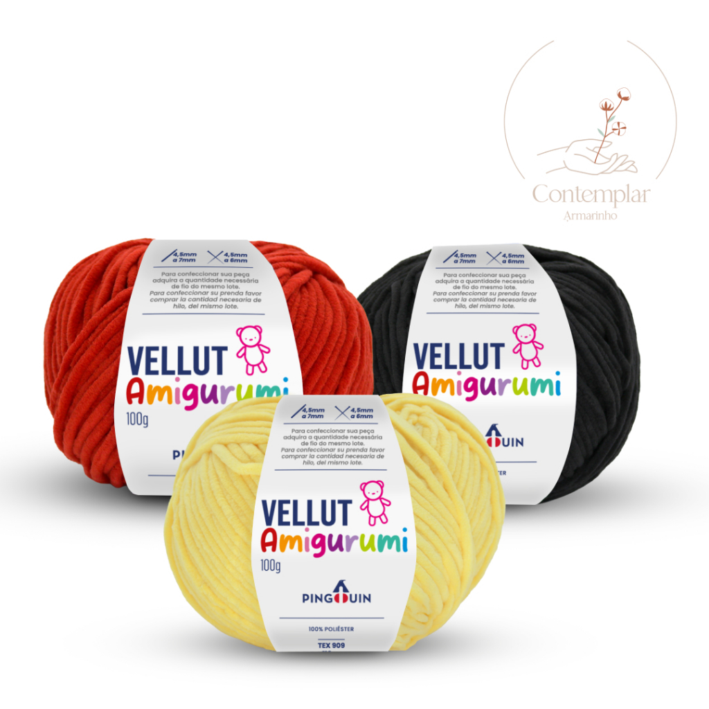 Fio/linha Vellut Amigurumi - Pingouin em Oferta na Shopee