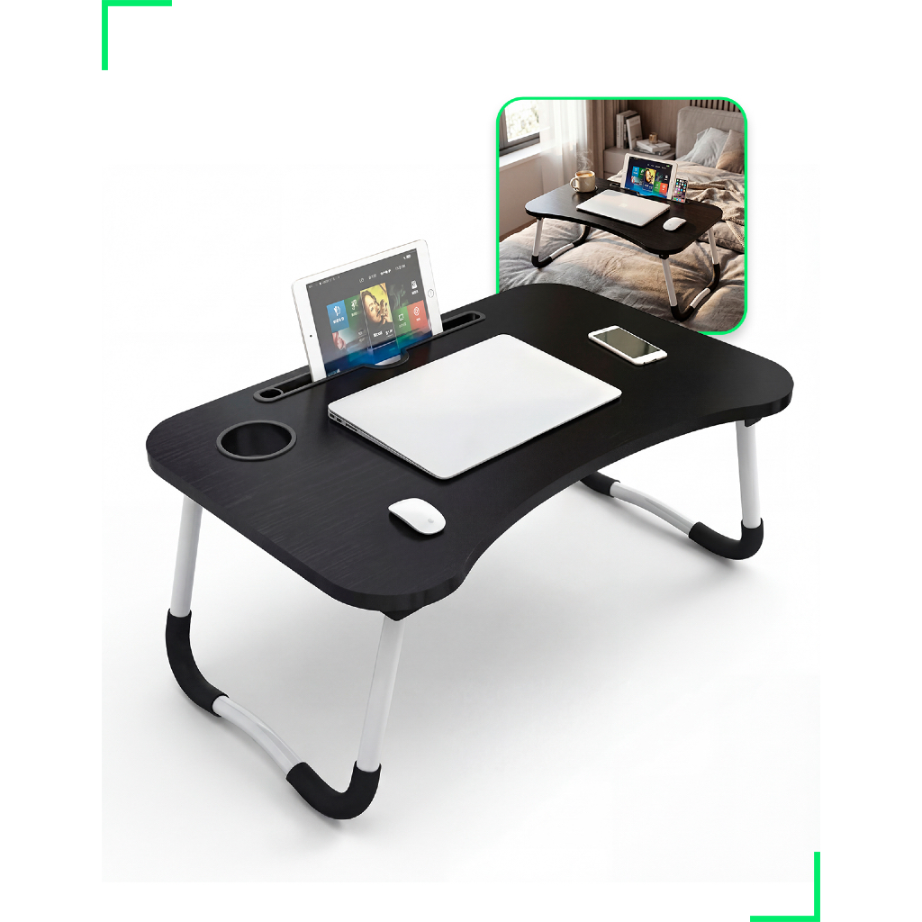Imagem Mesa Dobrável Suporte para Notebook Portátil Para Tablets com Porta-Copo