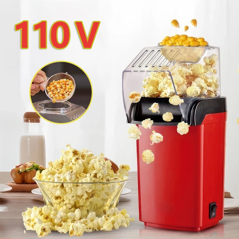 Pipoqueira Elétrica Vapor Livre de Óleo Ar Quente Vermelha1200w-110V