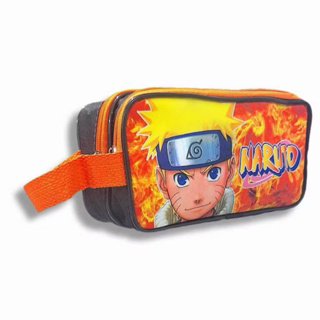 Estojo Escolar Naruto Anime 2 Compartimentos Grande Personagens em Oferta na Shopee