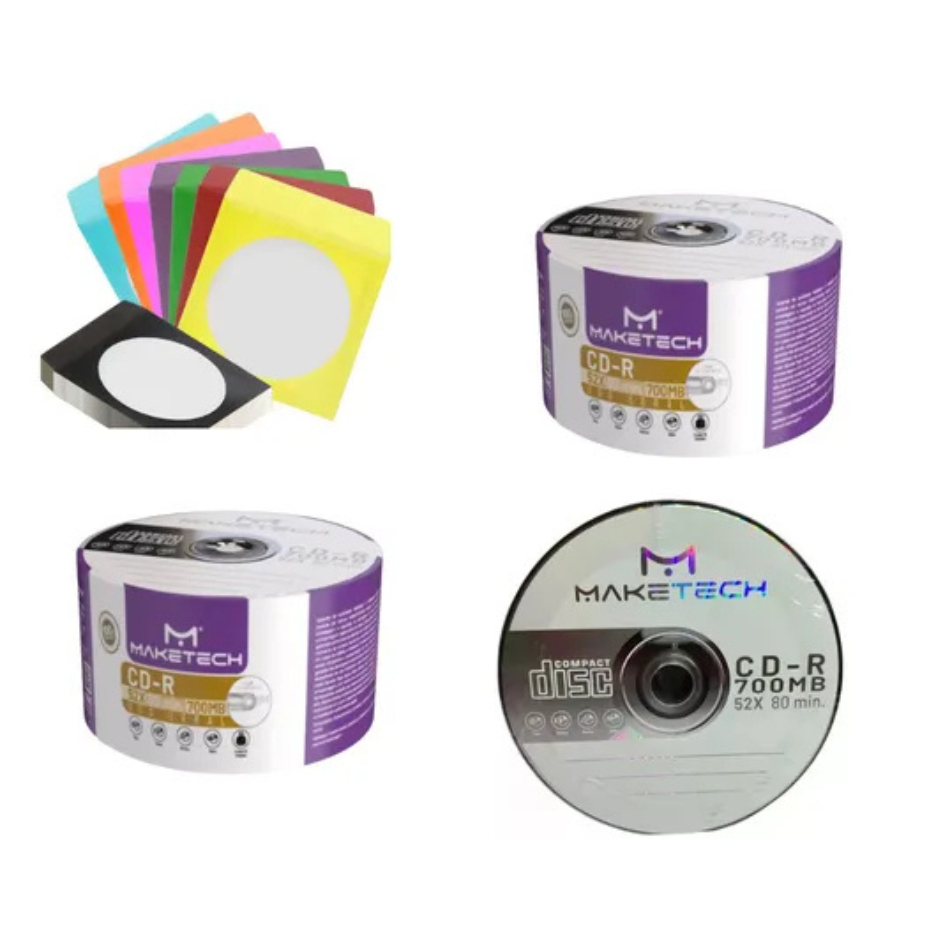 10 unidades de Mídia Virgem CD-R 52x 700mb 80min - Maketech
