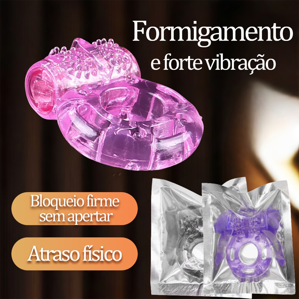 Anel Peniano Vibratório com Estimulador de Clitóris – Material Macio, Mais Prazer