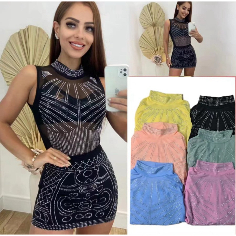 Body Regata Predaria Feminino Tule Brilhoso Moda Balada Moda Blogueira Verão 2026 Strass