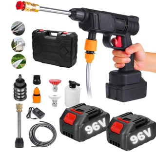 Lavadora Alta Pressão Lava Jato Portátil Recarregável Com Maleta e Acessórios Recarregável Sem Fio para Carros e Jardim em Oferta na Shopee