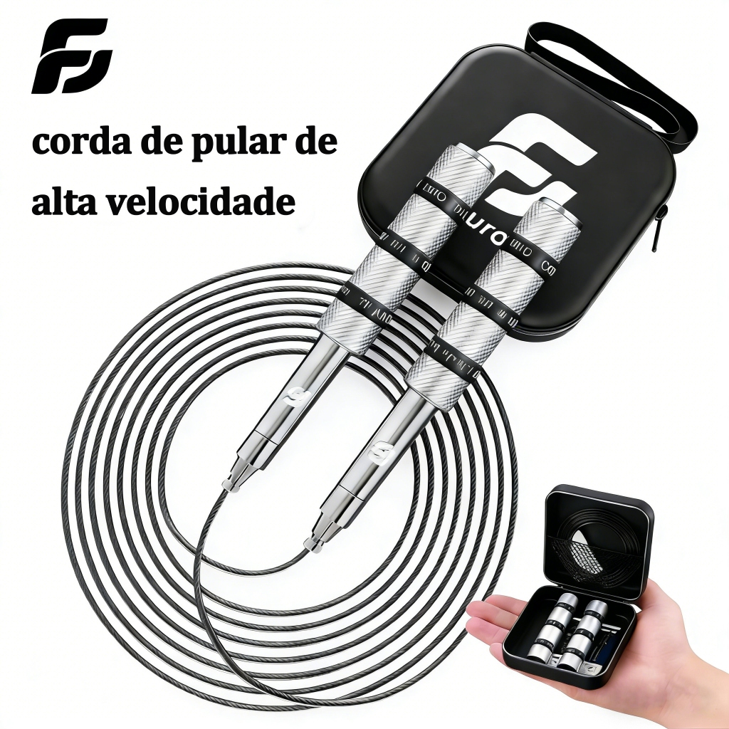 Corda de Pular Ajustável  Corda Pular Profissional Speed Rope Crossfit  Rolamento FuturoFit em Oferta na Shopee