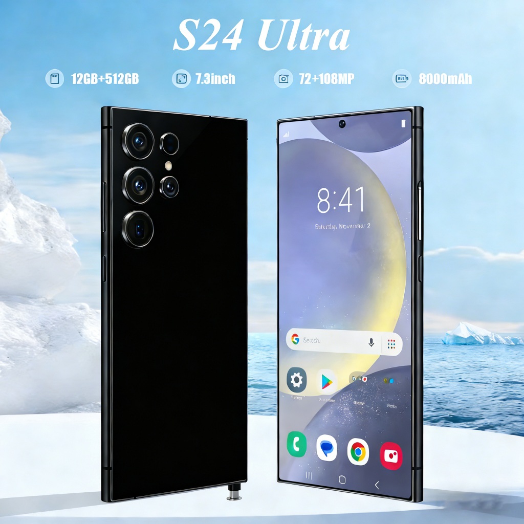 BML S24 Ultra Celular Smartphone 12+512GB ram AI Global 5G Dual Sim Android 14, 7.3” Tela,Câmera 108MP