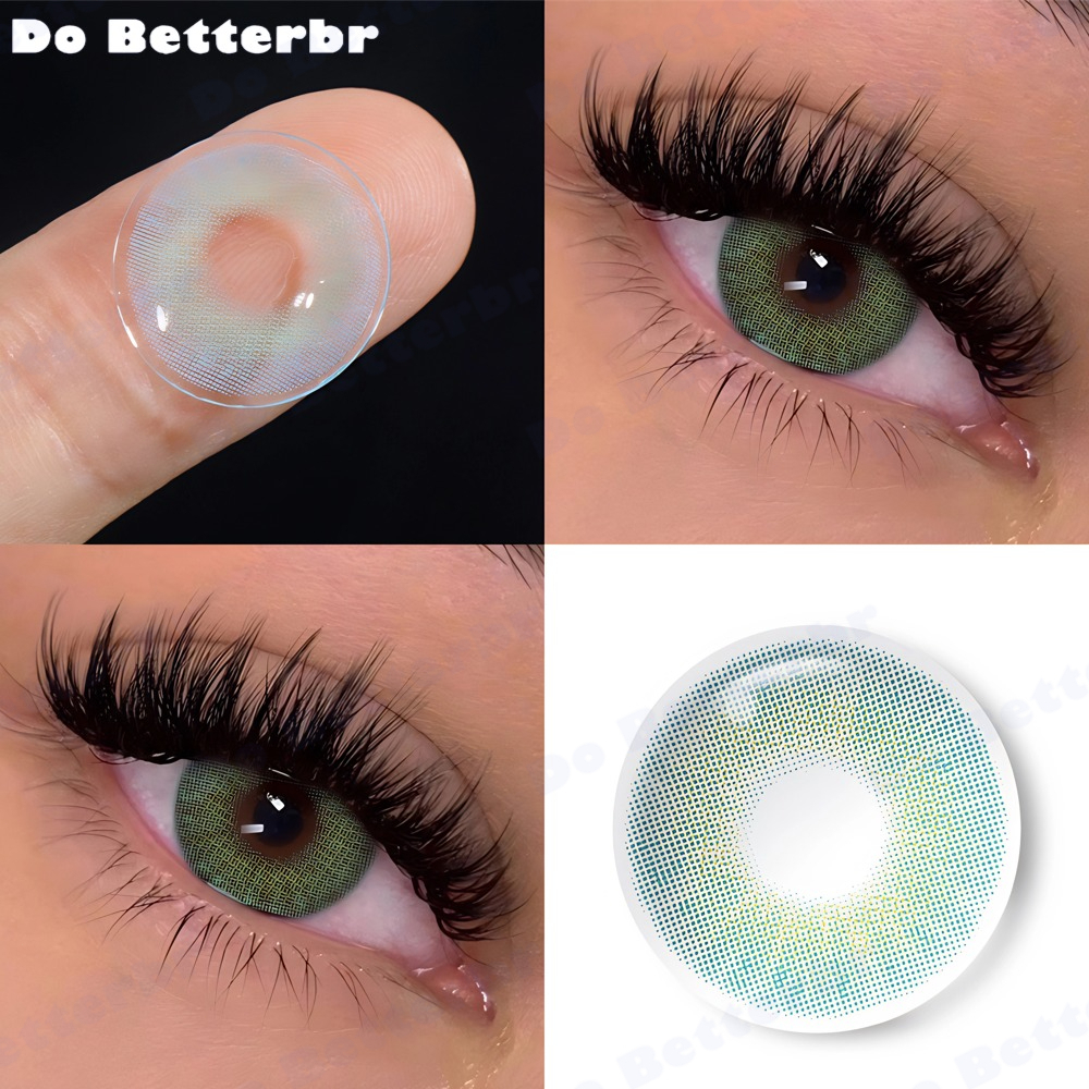 Lentes De Contato Coloridas 2pcs Contatos Coloridos Para Maquiagem De Cosméticos Brown Eyes Com Grau Mel Ocre Natural