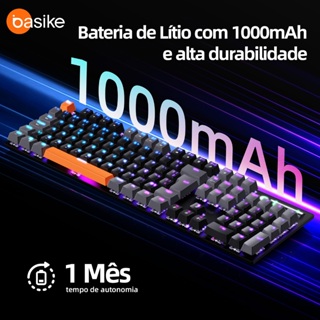 Basike Teclado Mouse Gamer RGB Teclado Mecânico Mouse Laser Profissional Chroma Rgb Iluminado em Oferta na Shopee