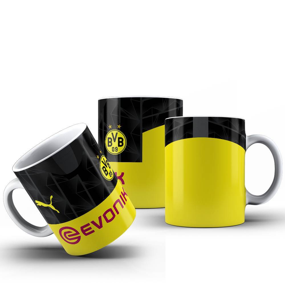 Caneca Borussia Dortmund Clube Futebol Time Porcelana 325ml