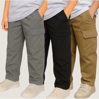 Calça cargo sarja 2 ao 16 juvenil Menino 6 Bolsos em Oferta na Shopee