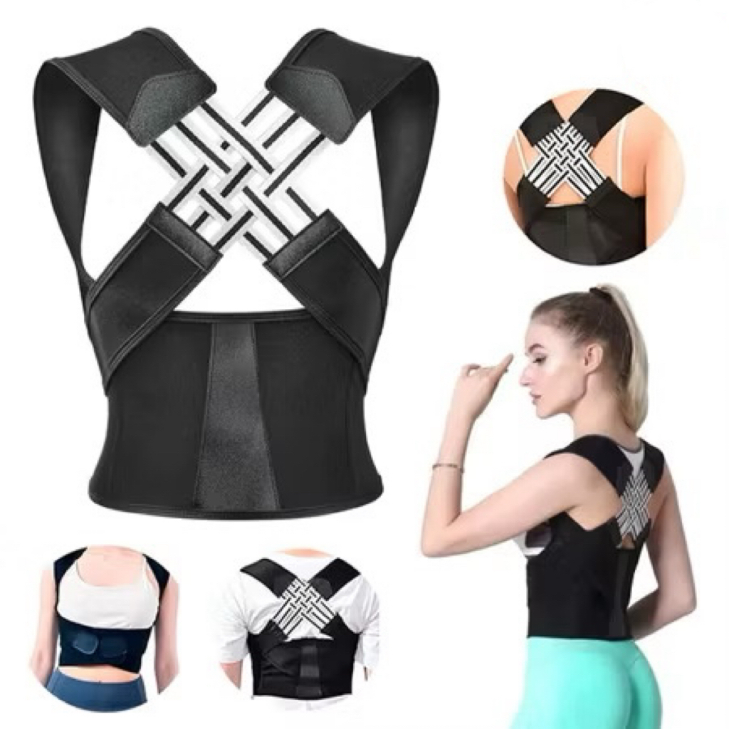 Correção de postura Cervical e cinto de água e tecido respirável em Oferta na Shopee