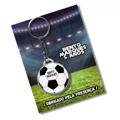 Chaveiro Personalizado + Card e embalagem - Futebol