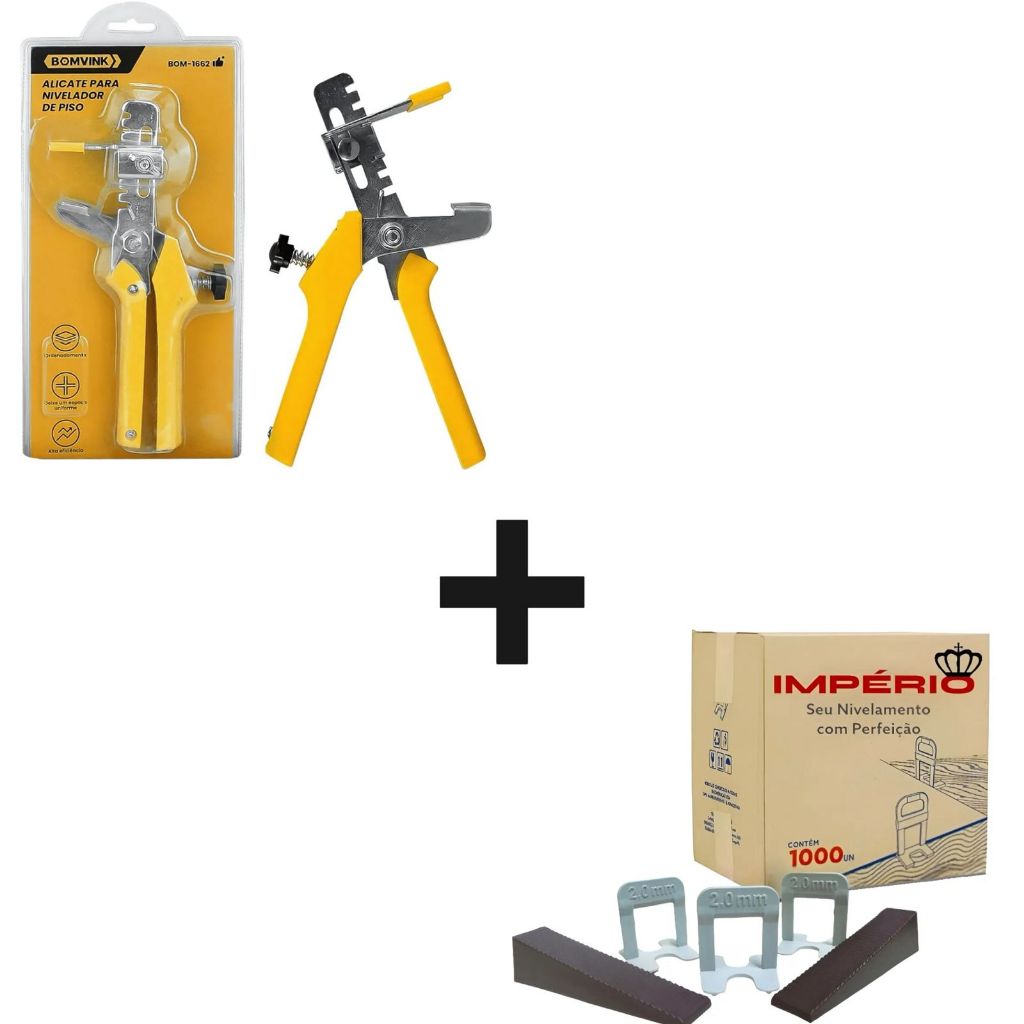 Alicate ou Kit alicate + 1000 espaçador 120 cunhas Piso Porcelanato Cunha Azulejo Amarelo em Oferta na Shopee