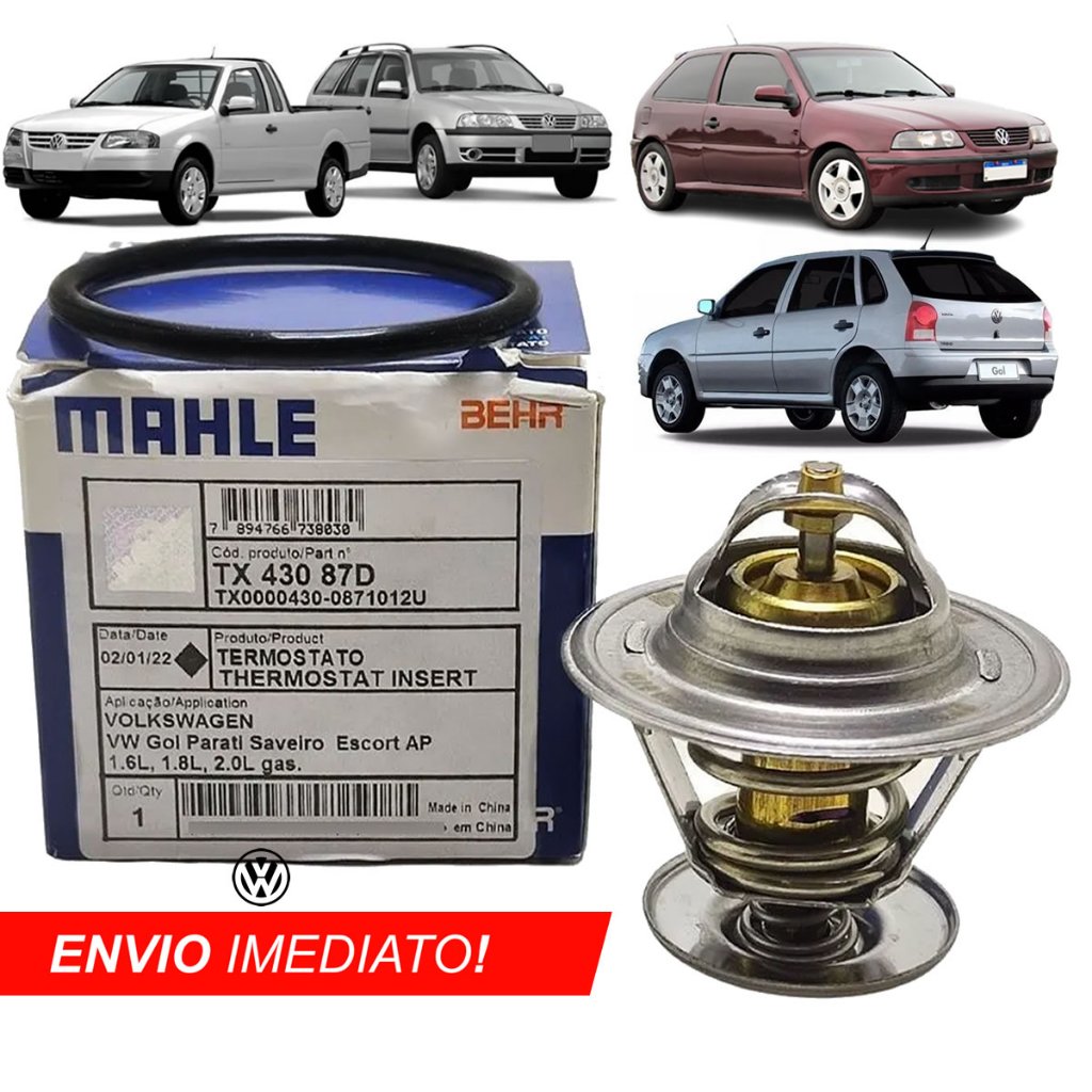 Válvula Termostática Mahle 87°C Gol Parati Saveiro AP 1.6 1.8 2.0 Original em Oferta na Shopee