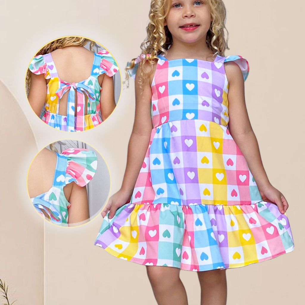 Vestido Infantil Menina Xadrez  COLORIDO Quadrilha Junino Tradicional  Luxo em Oferta na Shopee