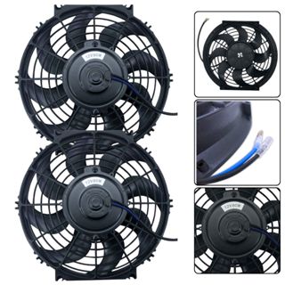 Kit 2 Ventoinha Universal Radiador Condensador 10 Polegadas Pás em S em Oferta na Shopee