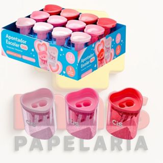 Apontador Duplo Glitter Cis 366 Escolar Formato Coração 3 Opções de Cores em Oferta na Shopee