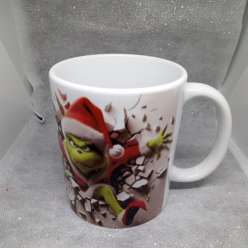 Caneca de porcelana 325 ml personalizada com imagem do Grinch