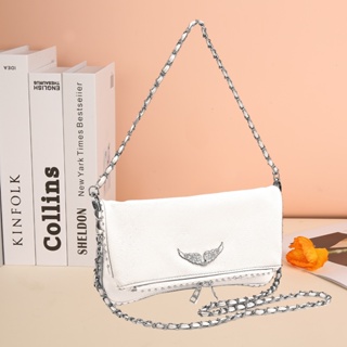 Bolsa Feminina duas Alça Transversal Transpassada Bolsa Preta Alça De Corrente Festa Balada Rock 50036 em Oferta na Shopee